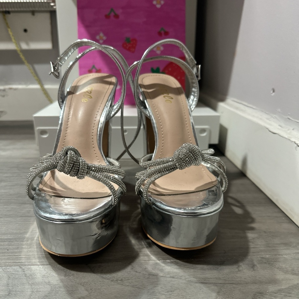 Silver Platform Sandals